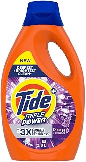 Tide Triple Power with a Touch of Downy Lavender Liquid Detergent 2.8L