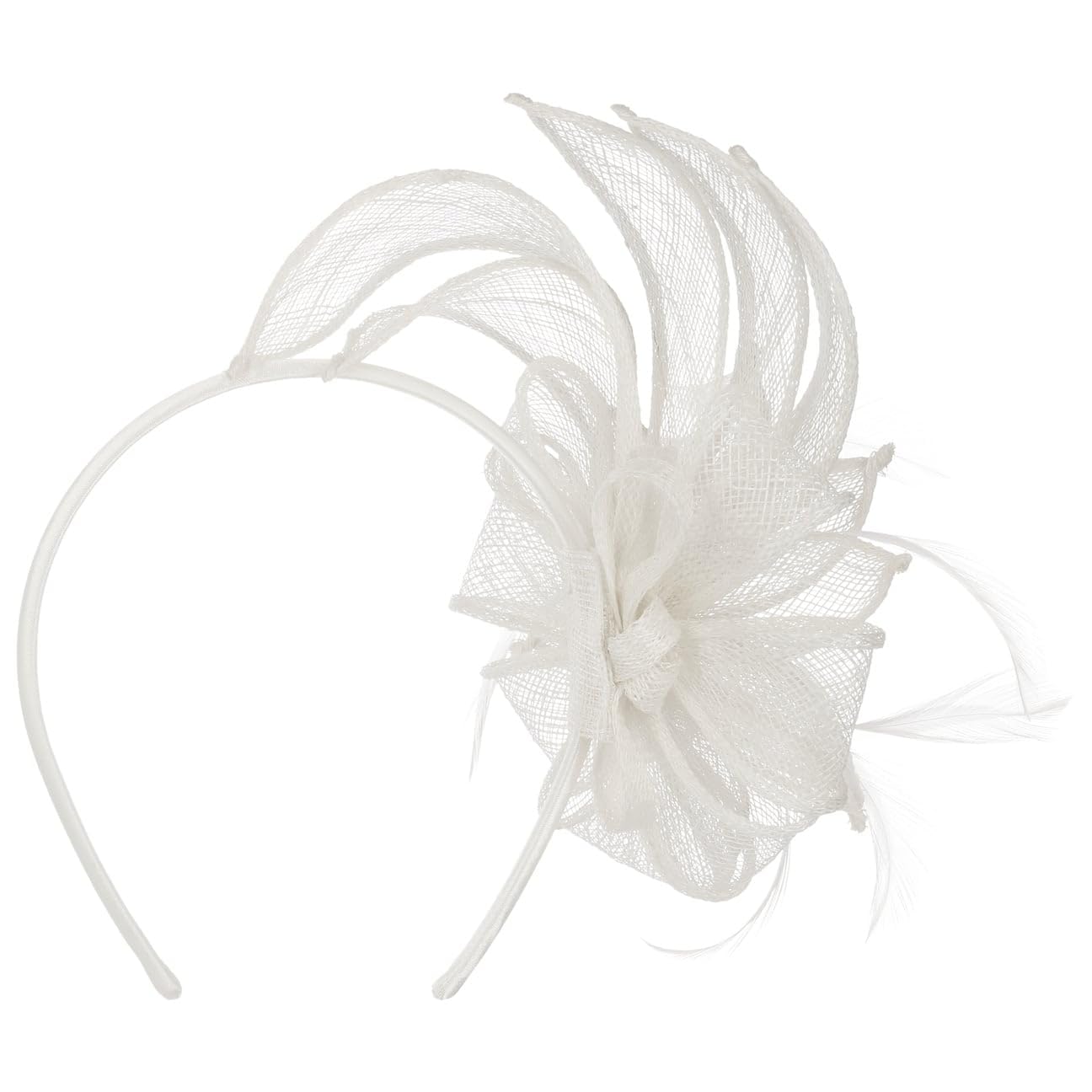 Seeberger Vanola Sinamay Fascinator Haarschmuck Kopfschmuck Haarreif Damen - Frühling-Sommer Sommer - One Size weiß