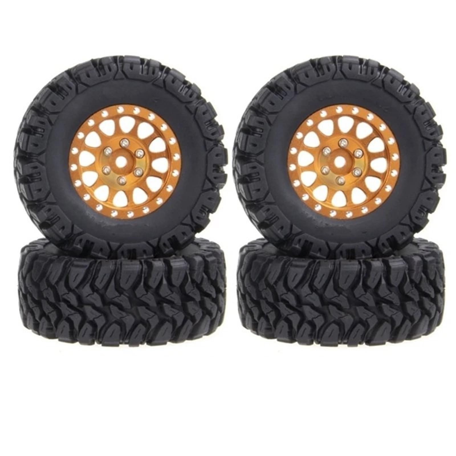 RC NeumáTicos Compatible con TRX4M para Axial SCX24 AX24 Juego Neumáticos Llanta Rueda con Cuentas De Metal, 4 Uds., 62x24mm, 1,2 Pulgadas, para Coche Trepador Control Remoto 1/18 1/24(Color2)
