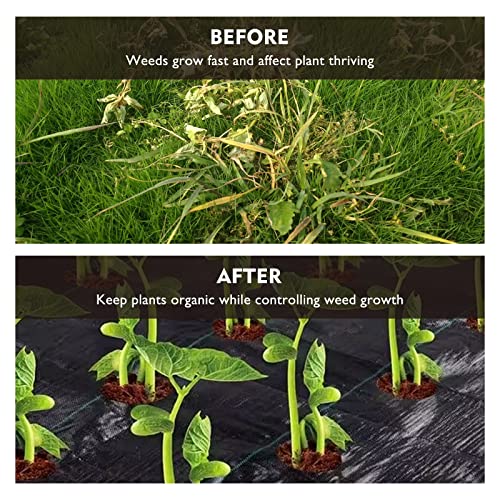 3Ftx50Ft Weed Barrier Landscape Fabric Heavy Duty, High Permeability Garden Weed Barrier Fabric, Durable Weed Blocker Fabric With Garden Shovel, Easy Setup Weed Cloth For Garden, Gravel, Etc. #TOP3