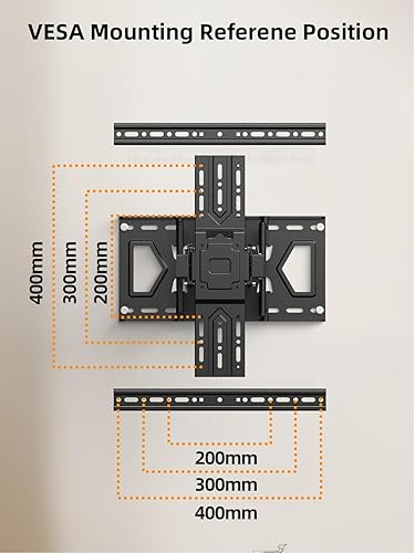 Miniatura 9 de USX MOUNT Soporte de pared para TV ultradelgado de 37 a 75 pulgadas, soporte giratorio e inclinado, soporte de movimiento completo de perfil bajo