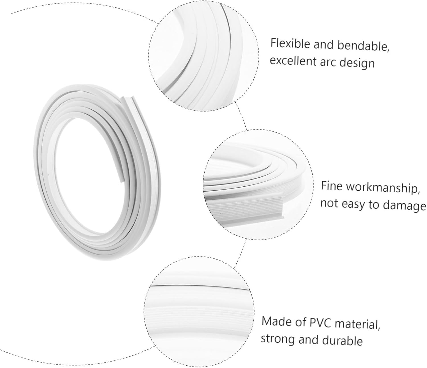 1set Ceiling Curtain Track System Silent Bendable Rv Bay Window Easy to Use