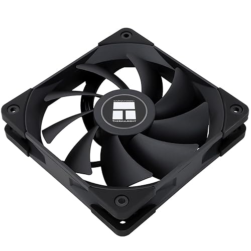 Vista 19 de Thermalright Ventilador de CPU C12015W-S Carcasa de la computadora Ventilador silencioso 4pin PWM ARGB Ventilador de PC, Ventilador delgado de 0.591