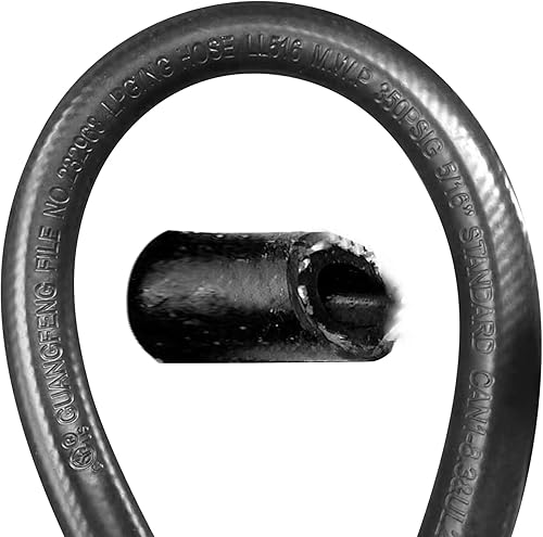 Miniatura 3 de MCAMPAS Extensión de dispositivo de propano NPT de 14 de pulgada, manguera de alta presión de 5 pies para parrillas de gas, freidoras de pavo,