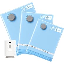 HOUSE DAY Vacuum Storage Bags for Travel 15-Pack, Premium Space Saver Bags