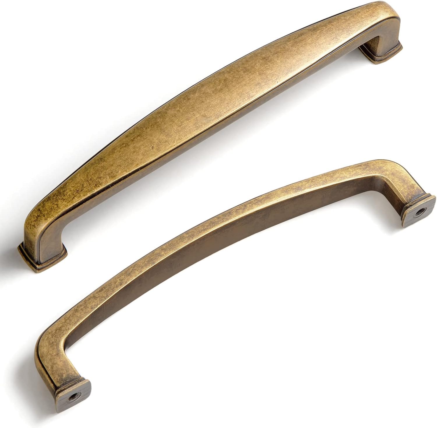 SYZOW 6 Pack 160mm Hole Centers Vintage Antique Brass Cabinet Pulls Kitchen Cabinet Handles Dresser Drawer Pulls Cupboard Hardware for Cabinets