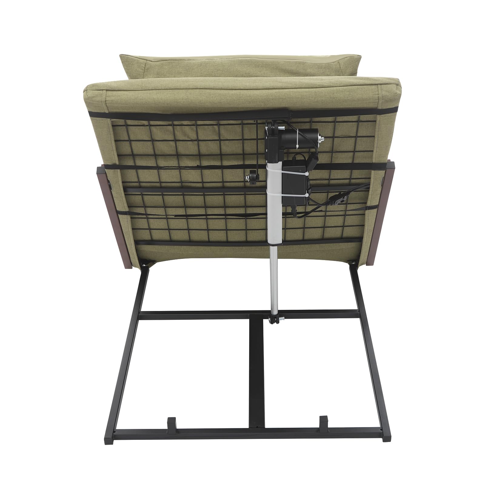 Dossier de lit électrique réglable 120 x 75 cm avec fonction de levage, télécommande, angle de levage 2 à 80°, avec coussin amovible, pour personnes âgées, 50 W, 300 kg
