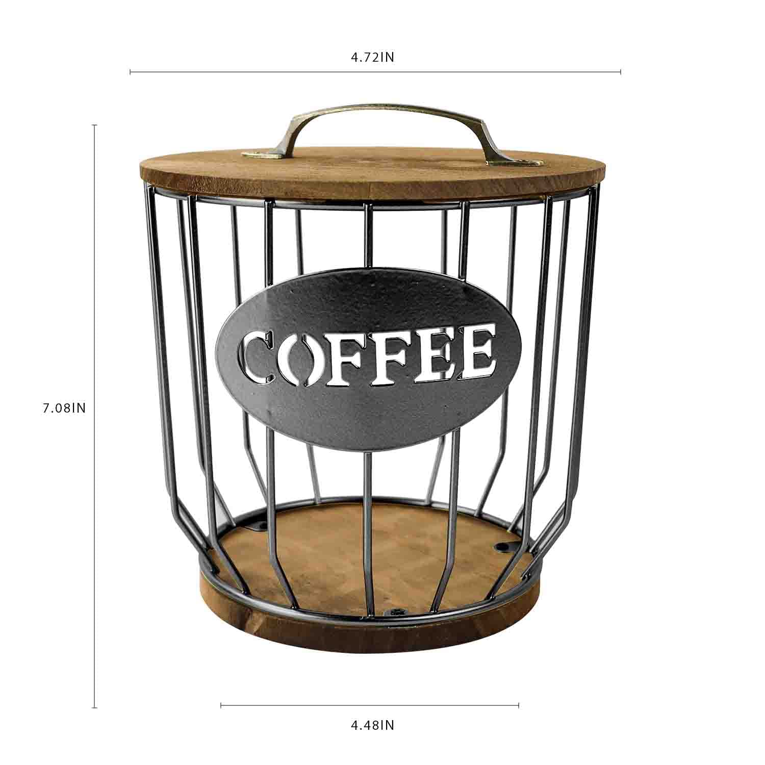 Porta Capsule Caff&egrave; In Metallo - Contenitore Per 40-60 Cialde, Design Retr&ograve;, Multifunzione