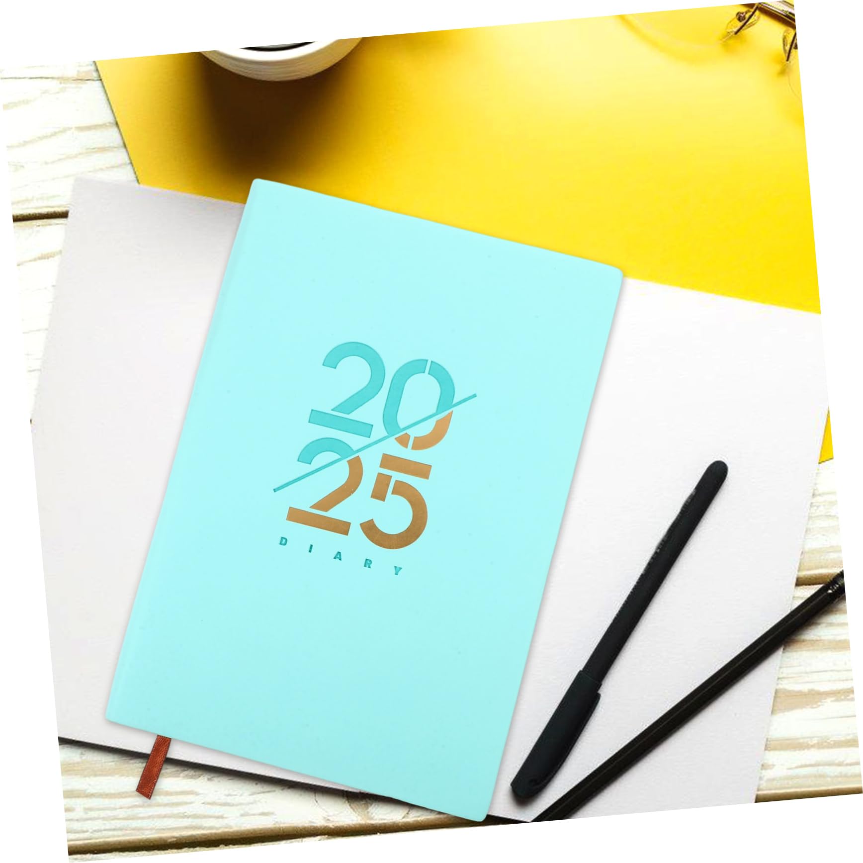 Angoily 4 Pezzi Planner Giornaliero con Inglese Carta Liscia Antischeggia Design Unico e Portatile per Studio Lavoro e Organizzazione Personale