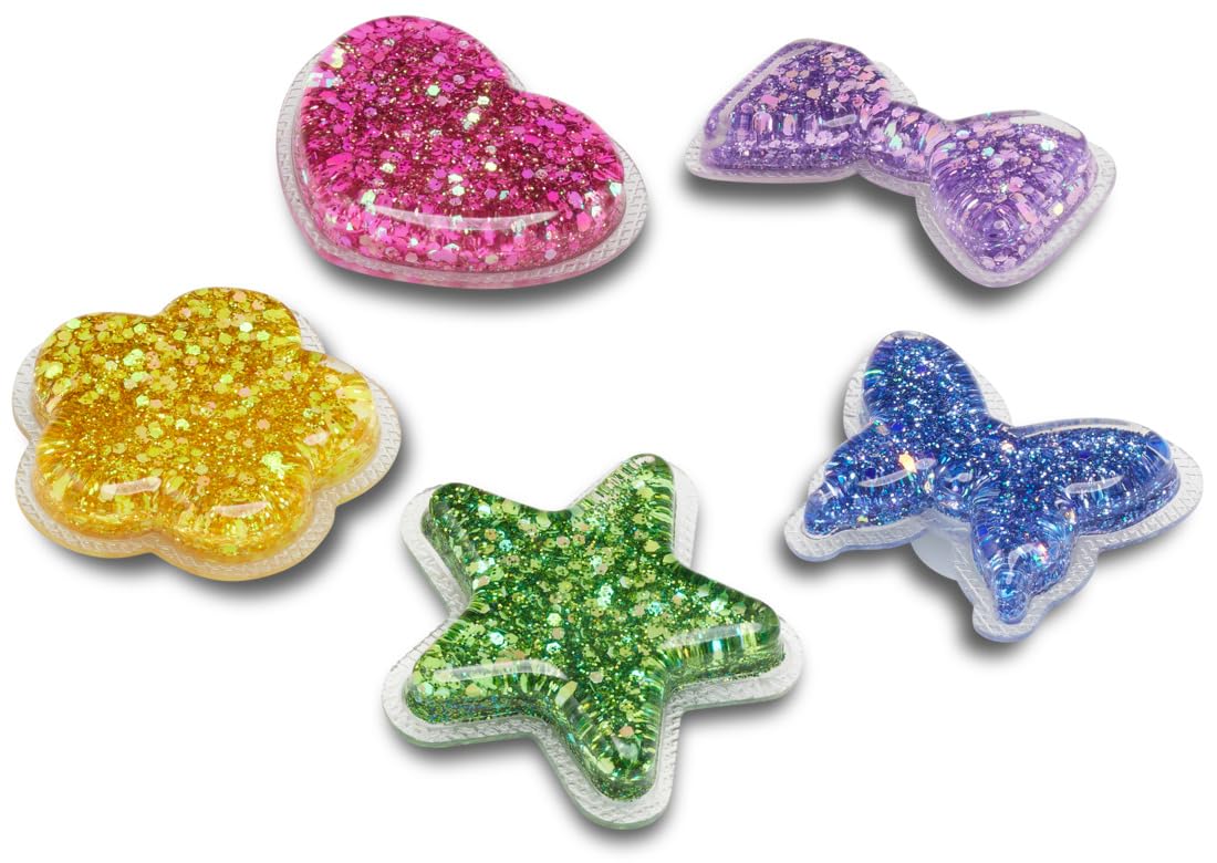 Crocs Unisex's UV Changing Squish 5-pak zawieszek do butów, wielokolorowe, jeden rozmiar, wielobarwny, Rozmiar Uniwersalny
