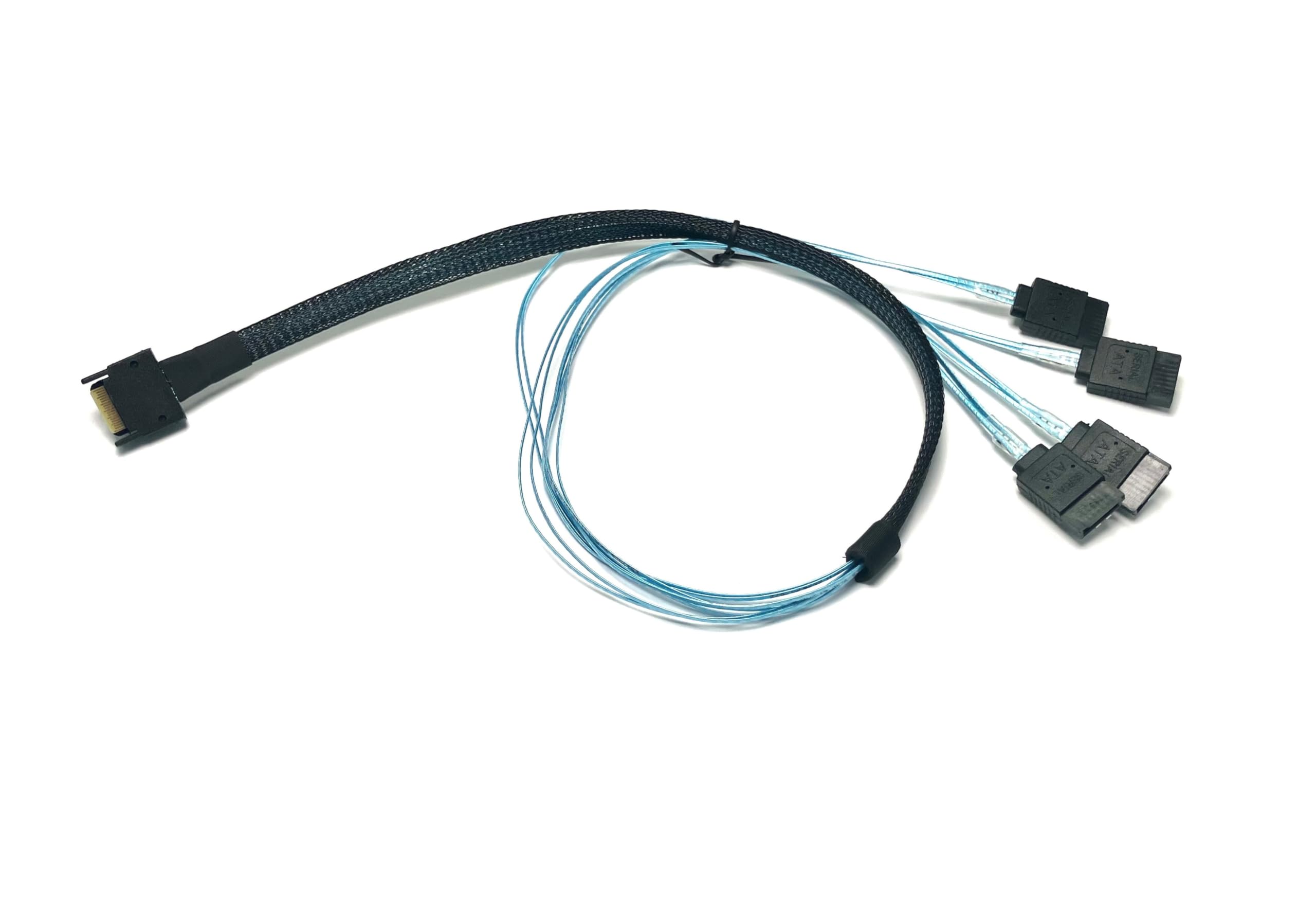 Micro SATA Cables | Efficient Data Transfer with The MCIO 4i 38 Pin to 4 x SATA 7 Pin Cable