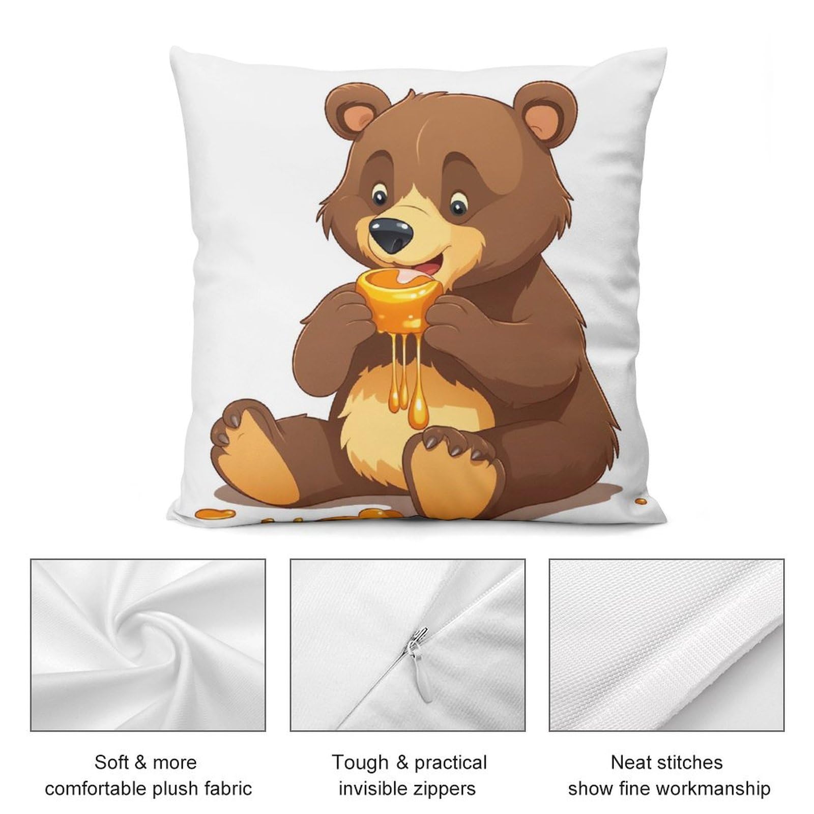 Amazon.com: LXTDPBK Throw Pillow Cover Set of 4 Plush Pillow Case