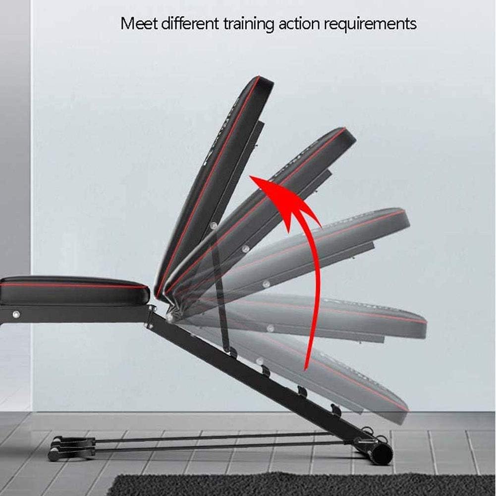 JoyeeLii 調整可能なウェイトベンチ、ダンベルスツール折りたたみ、レッグエクステンションとレッグカール付き、ホームトレーニング