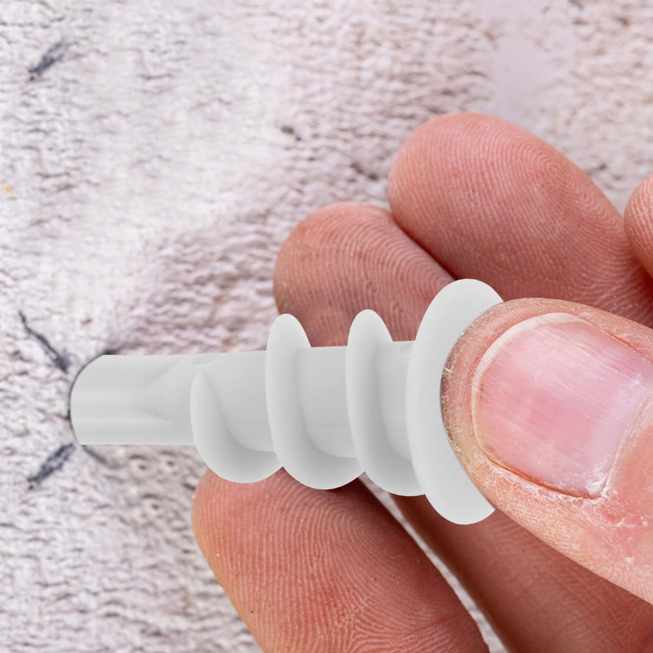 ULTECHNOVO 20pcs Plastic White Drywall Anchors Plugs, Self Drilling Hollow Wall Plugs for Plasterboard Sheetrock Shelve Fixing, Screw Expansion Tubes for Hanging Heavy Home Decors