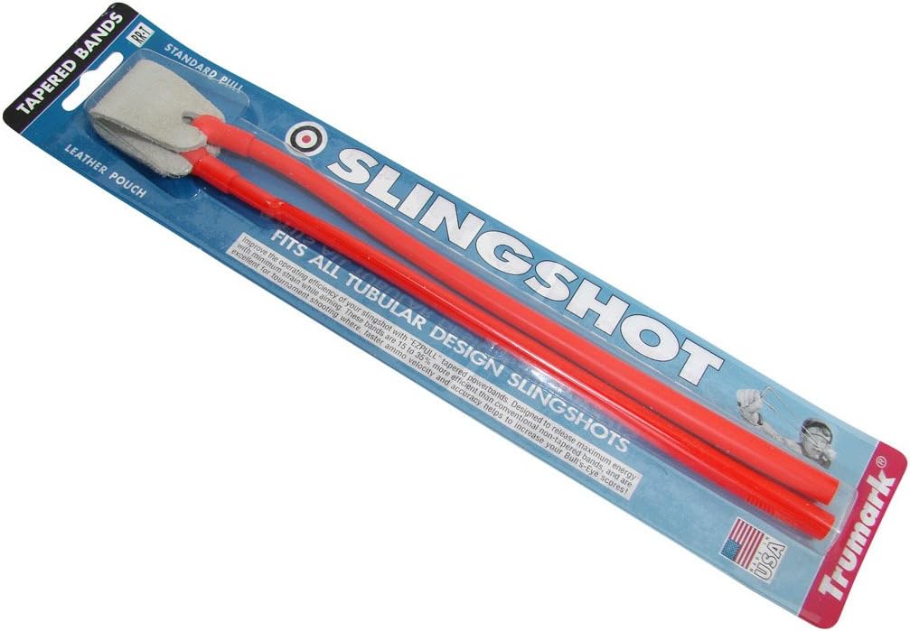 Trumark Slingshot Catapult Power Band Red Tapered Powerband Rubber Elastic Suits Barnett