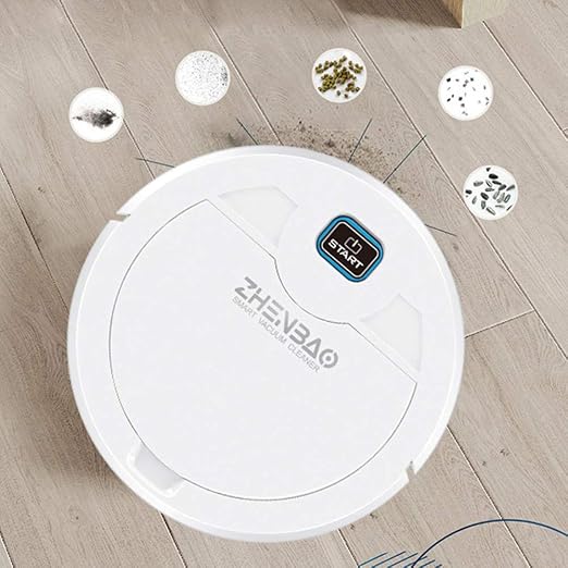 Robot aspirador de 3,7 V y 3W con succión de potencia máxima para suelos  duros, alfombras y pelo de mascotas, carga USB, silencioso|Escobas de mano|  - AliExpress