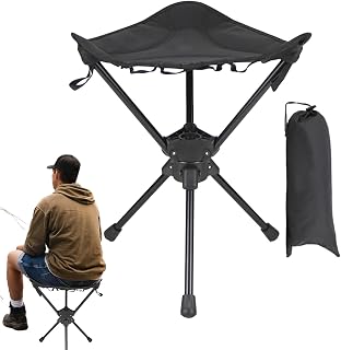 Silla Plegable Portátil - Silla Giratoria Compacta Plegable,Taburete Equipo Senderismo - para Viaje Residencia Césped Playa Actividades al Aire Libre