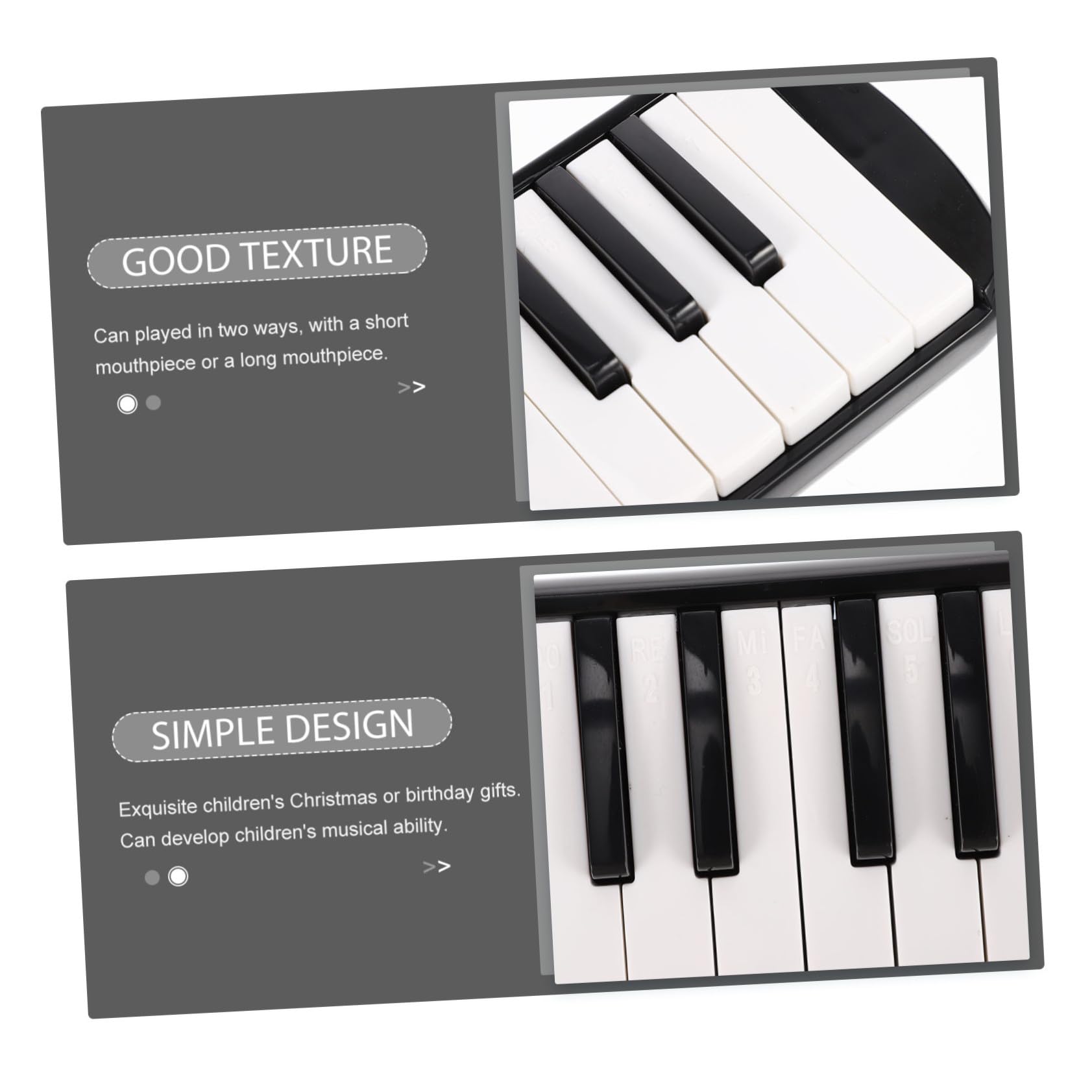 Melodica 32 Tasti Strumento Musicale per Bambini Principianti | Nero, Abs e Plastico, Parti in Nailon, Formato Portatile, per Uso Didattico e Pratica Quotidiana