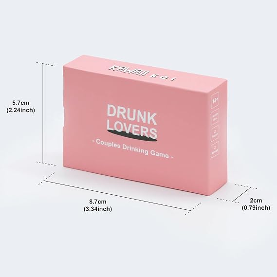 KAWAII KOI DRUNK LOVERS - Couples Drinking Game for Date Night, 54 Game Cards, Couples Games, Romantic Valentines, Card Game for Couple