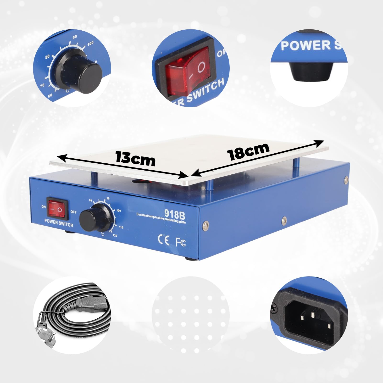 450W płyta lutownicza aluminiowa elektryczna płyta lutownicza mikrokomputer LED elektryczny podgrzewanie stacja lutownicza do demontażu i spawania (wtyczka UE)