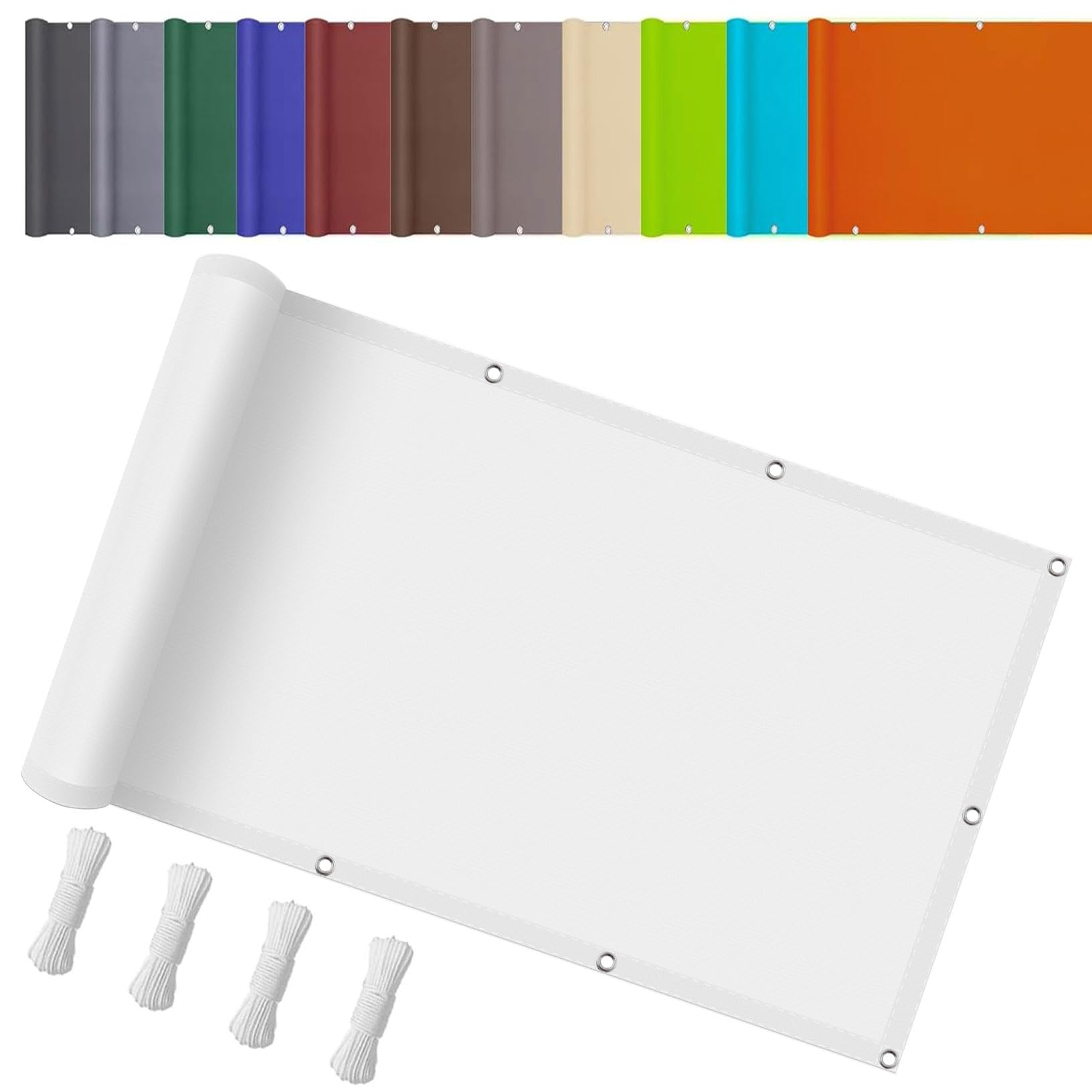 Voile d'ombrage blanc pour pergola et terrasse, grand tissu de protection solaire de jardin