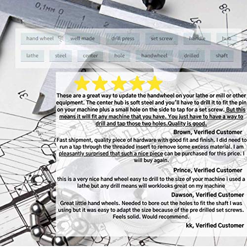 Dongyang Ind. Co., Od. 5.90" Id. 0.75" Ultimate Handwheel, Immediately Useful As A Replacement Part For Your Machine. [Made In Korea] #TOP5