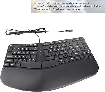 Amazon | エルゴノミクスキーボード USB有線分割キーボード Palm