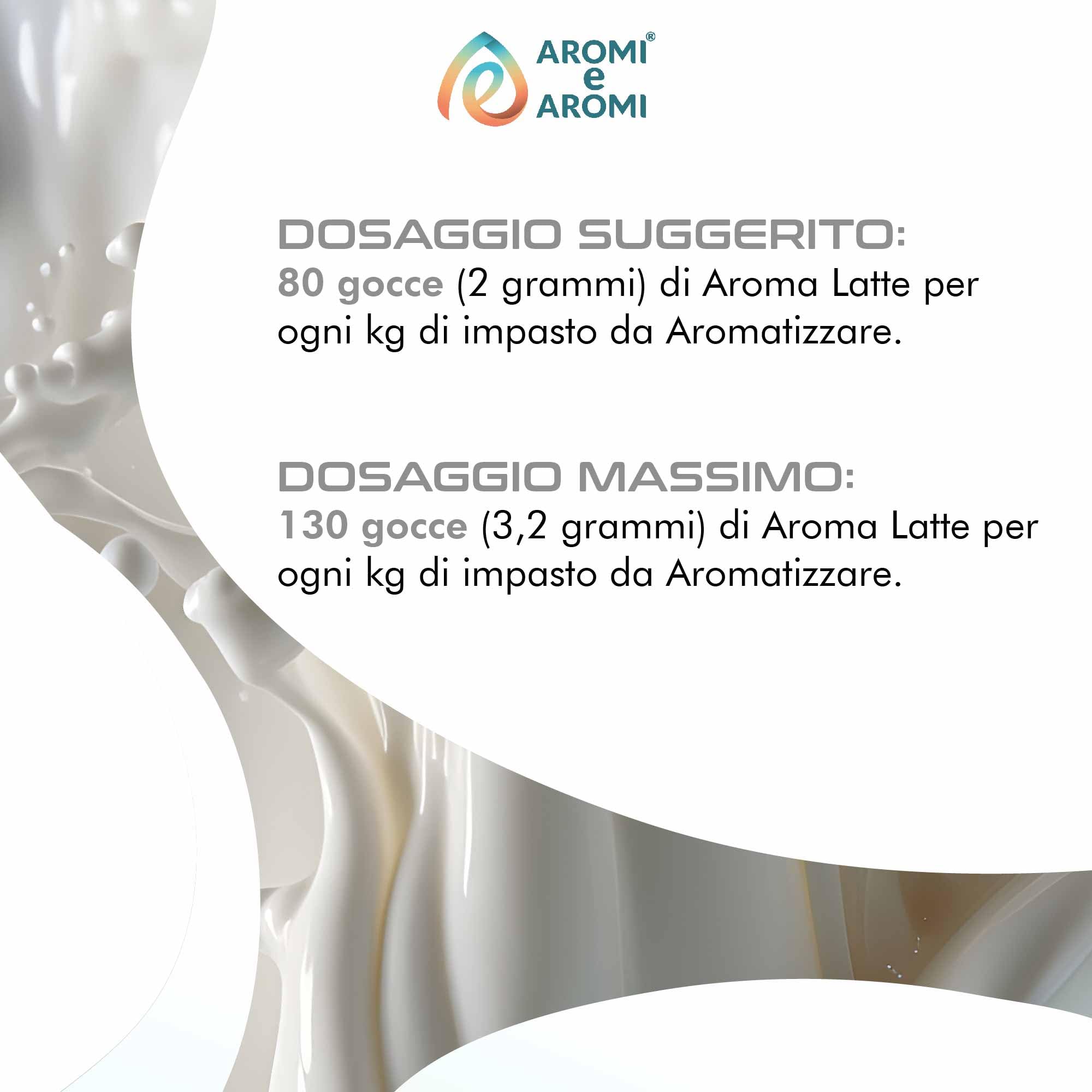 AROMI E AROMI | Aroma Latte in Gocce per Pasticceria, Ristoranti, Gelaterie e Industria Alimentare | Prodotto 100% Italiano per Aziende del Settore Alimentare B2B (500g)