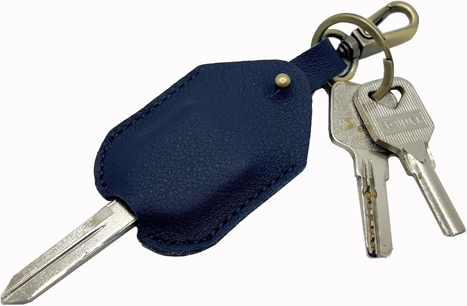 Handmade Genuine Leather Car Key Sleeve for Broken Key,Car Key Loop Replacment,Fod Protector Cover for Men or Women
