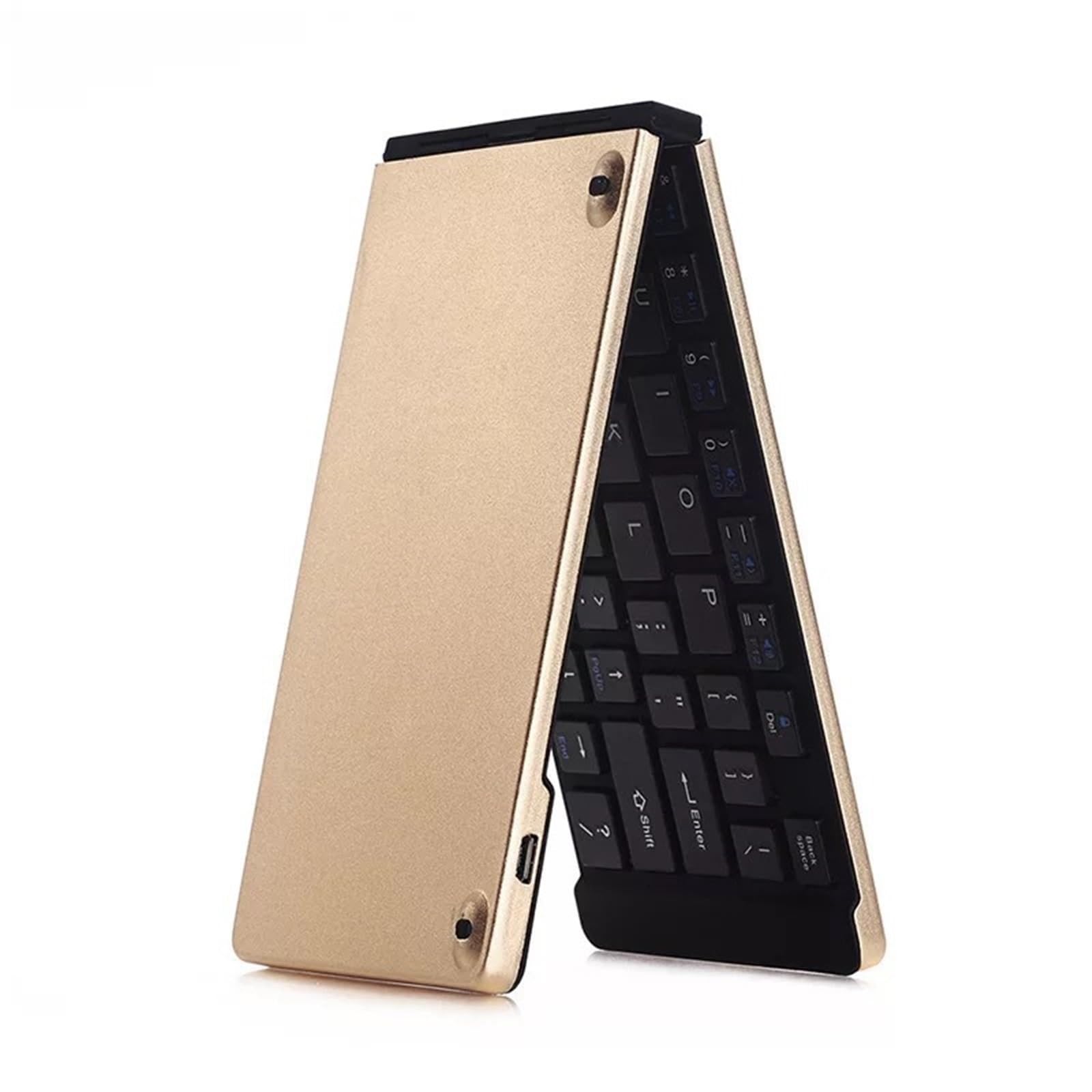 Teclado plegable bluetooth mini teclado inalámbrico aluminio para tablet pc 6
