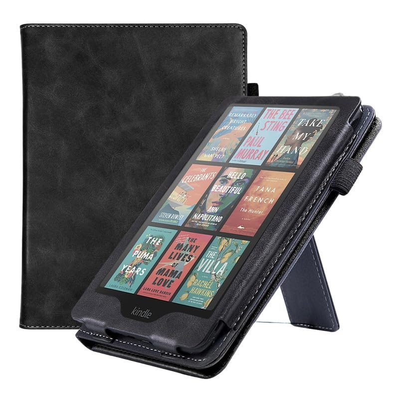 WESOKE® PU Leather Smart Flip Protective Case Cover | Suitable for 12th Generation Kindle Paperwhite E-Readers | Slim Lightweight Design with Auto Sleep/Wake and Hand Strap-image-11