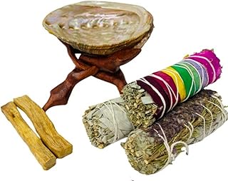 Bholi Sage Plus Sage Smudge Kit with White Sage, 7-Chakras with White Sage, Rosemary & Lavender with White Sage and 2 Palo...