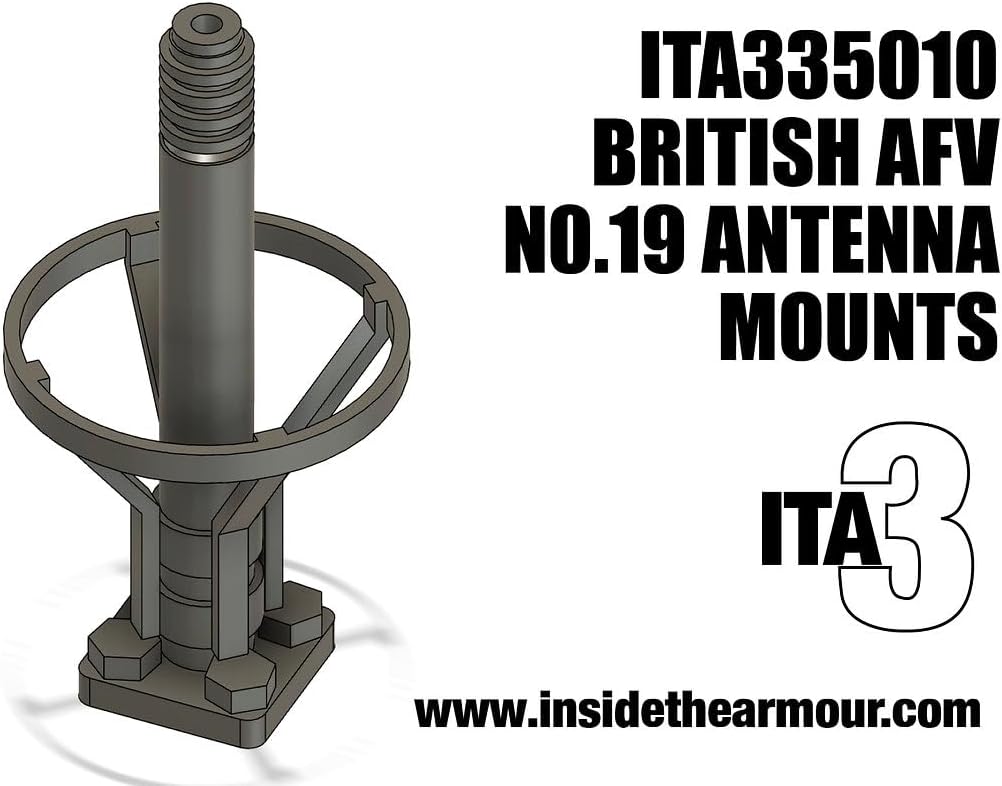 Inside the Armor ITA335010 1/35 British AFV Number 19 Antenna Sets Dummy Resin kit/Replica