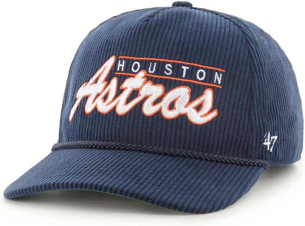 47 Houston Astros Corduroy Hitch Snapback Cap, Adjustable Hat Navy Blue
