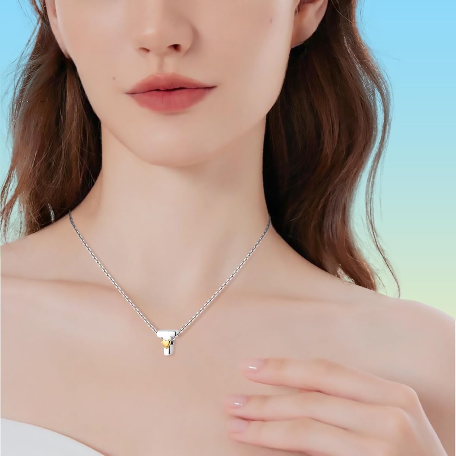 PARCOM S925 Sterling Silver Charms for Bracelets and Necklaces,Letter Charms A-Z for Bracelet Necklace with Golden Heart Initial Beads Pendant Jewelry Bracelets for Women Birthday Ceremony - Image 4