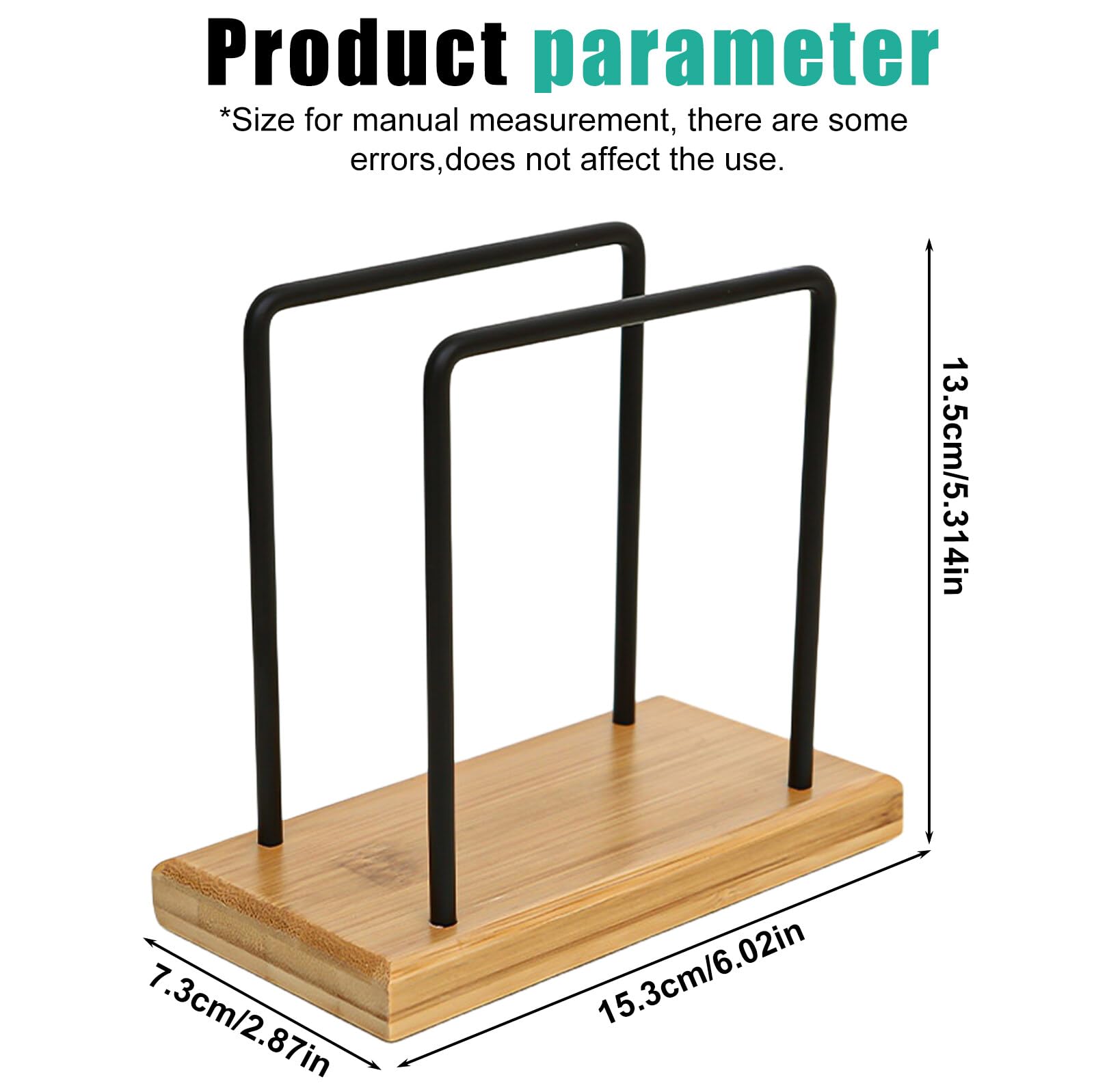 AKONE Serviettenhalter | Metall & Massivholz | Rutschfester Stand | Für Küche & Restaurant