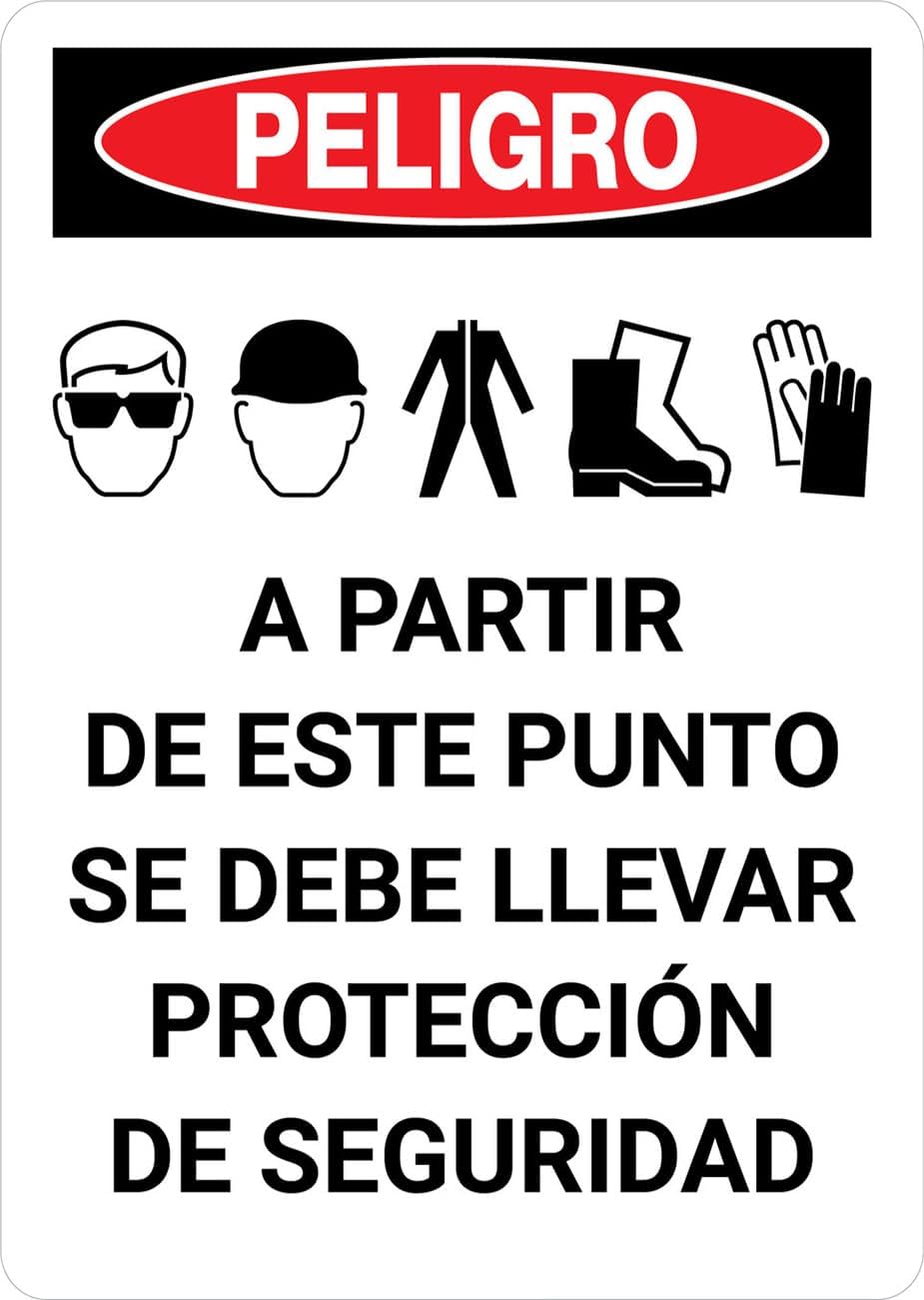 Peligro Proteccion de Seguridad EPI Vertical con Grafico S