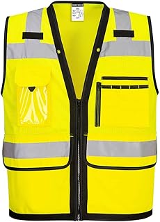 Portwest US378 Heavy Duty Hi Vis Safety Vest with Reflective Tape Yellow, 4X-Large