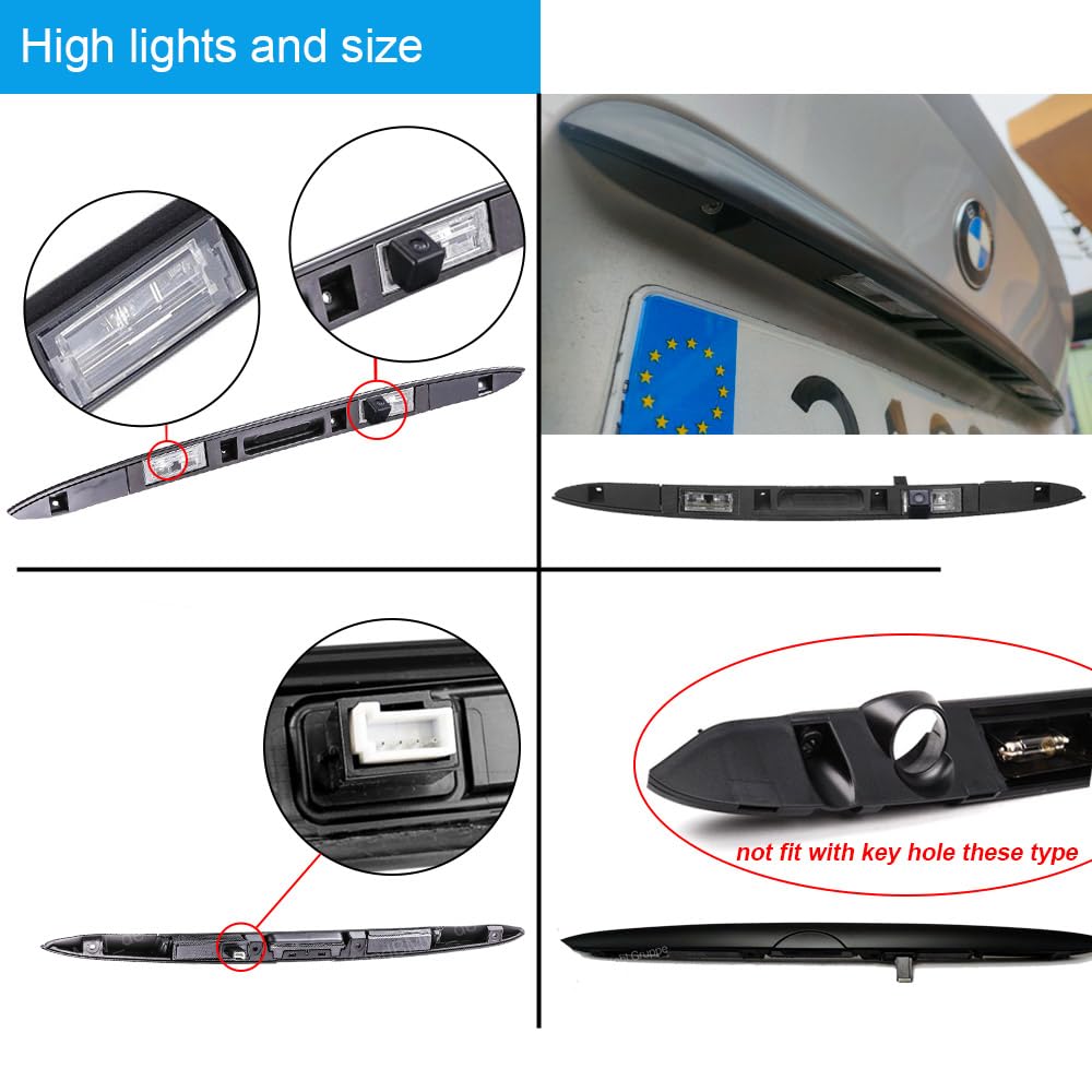 Amazon.com: HD trunk handle reversing camera Color camera parking
