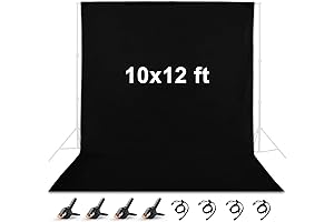 Black Drop Background: Seamless 10ftx12ft Chroma Key Backdrop