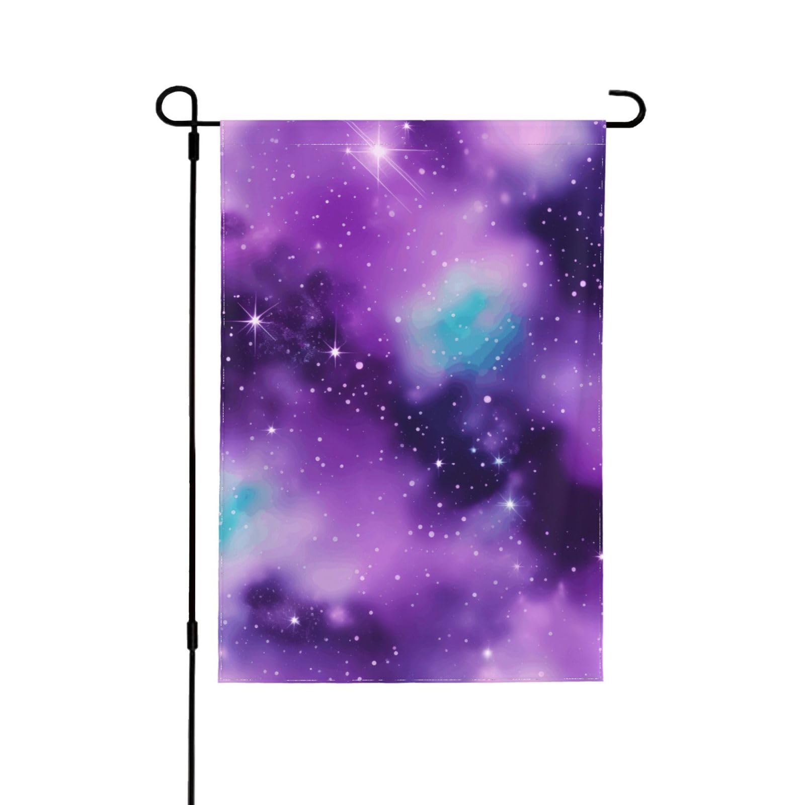 Drapeau décoratif violet galaxie ciel extérieur pour décoration jardin toutes saisons