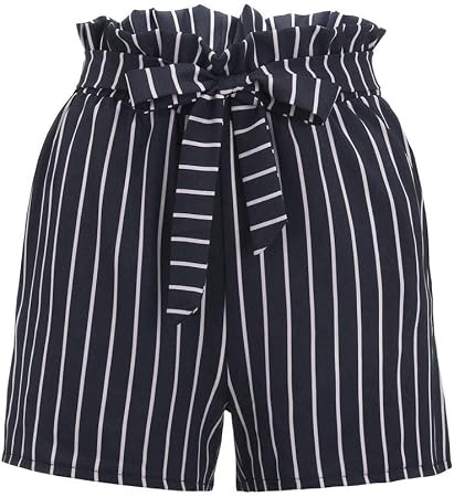 FUJGBVUM Shorts Para Mujer Pantalones Cortos De Cintura Ancha Con Cintura  Ancha Pantalones Cortos De Cintura