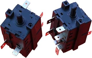 Cltgxdd 1PCS Electric Room Heater Position 2/3/4/5/6/78 Gears 3 4 6 8 Pin 5Pin Rotary Switch Selector AC 250V 16A Radiator(Brown)