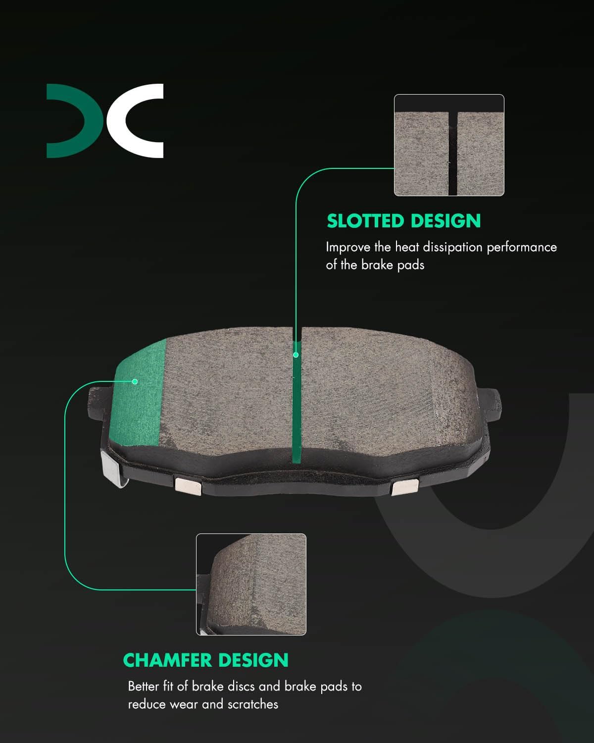SCITOO Disc Brake Pads and Rotors Front 11.02" Rear 10.31" Rotors Replacement For Hyundai For Kona│For Elantra GT,For Kia For Forte│For Forte5│For Soul, 5/Lugs Front Vented Rear Solid Brake Kits