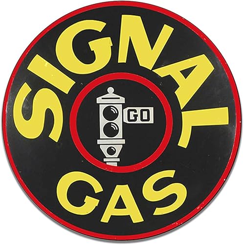 Miniatura 58 de Brotherhood Letrero de gas vintage de reproducción de letreros de metal vintage, letrero redondo de metal para garaje y hogar, 8 pulgadas de Nourse