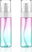Vista 8 de Botella de spray de niebla fina, botellas de plástico de 3.4 onzas, paquete de 2 botellas de spray de ajuste de maquillaje, aprobadas por la TSA
