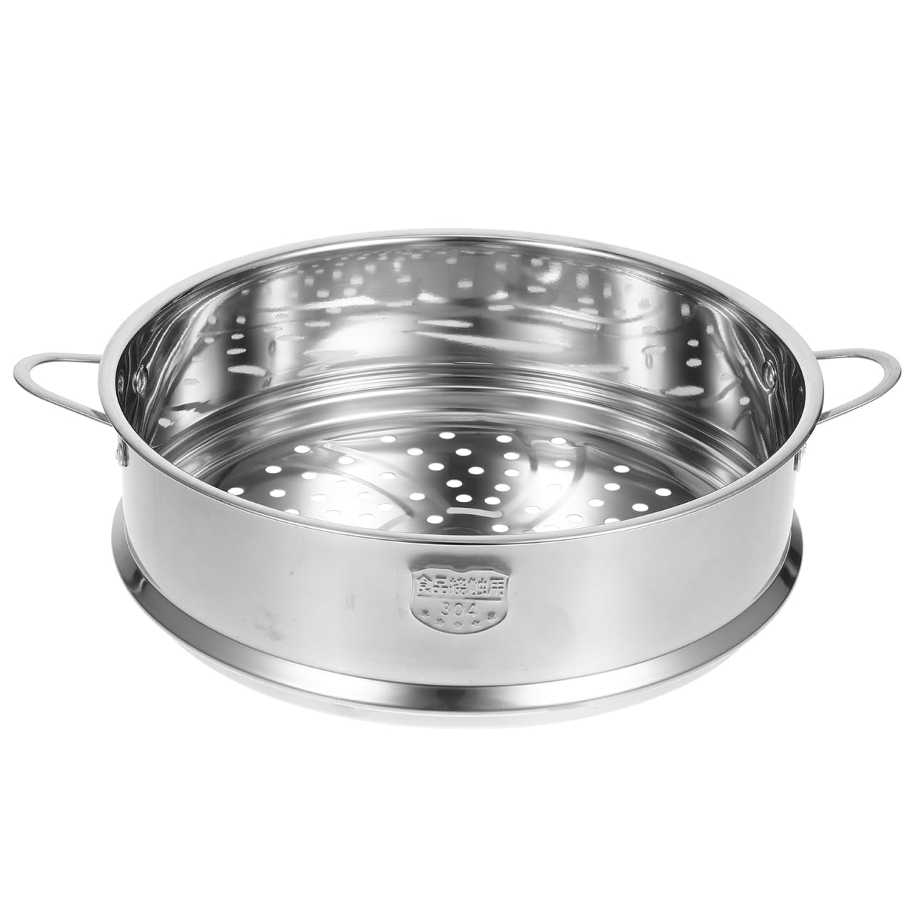 ULTECHNOVO Cestino a vapore in acciaio inox 304, inserto per cottura a vapore, 24 cm, con manico, accessori da cucina per famiglia e ristorazione