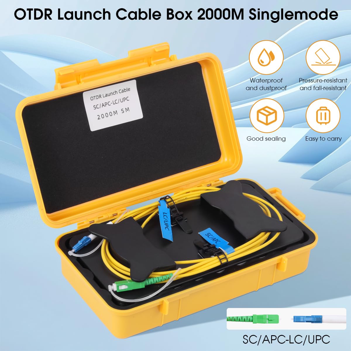 Snapklik.com : OTDR Launch Cable Box SCAPC To LC/UPC 2000 Meter Single ...