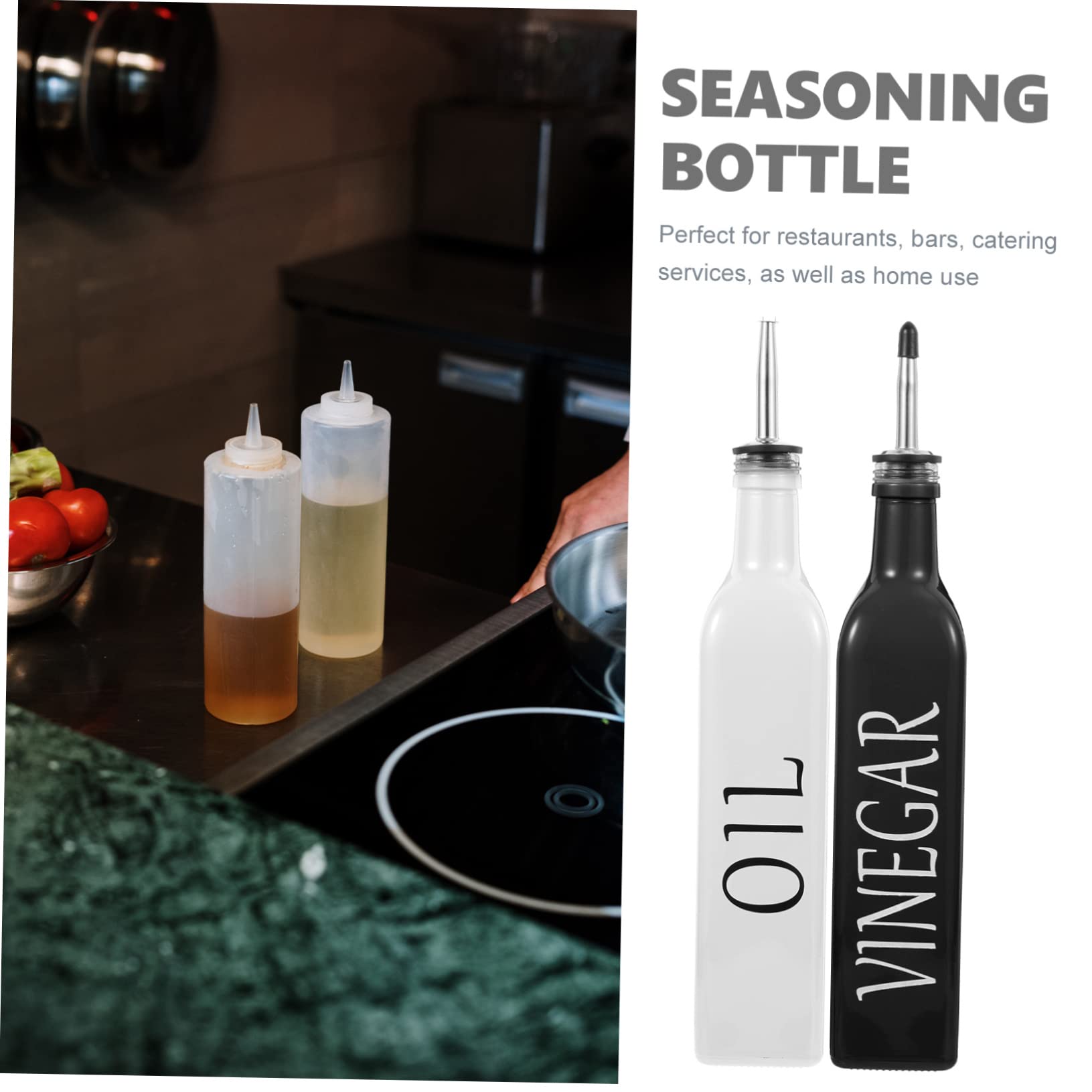Gatuida Dispensadores de Aceite y Vinagre de Botella para Condimentos con Diseño Conveniente y Duradero para Cocina y Restaurante de