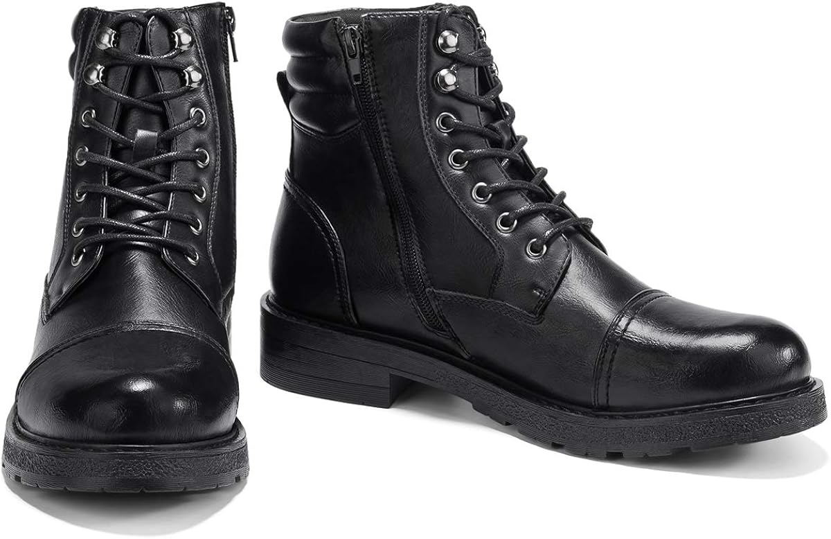 Men's Combat Boots Lace up Motorcycle Boots